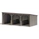 Wood Shelter -- Laser-Cut Wood Kit - 12.3 x 6.5 x 4.6cm, HO, Busch Gmbh & Co Kg 1899