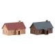 2 Village Houses -- Kit - Each: 2-11/16 x 2-1/2 x 1-9/16′ 6.8 x 6.3 x 4cm, N, Faller Gmbh 232184