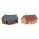 2 Village Houses -- Kit - Each: 2-11/16 x 2-1/2 x 1-9/16′ 6.8 x 6.3 x 4cm, N, Faller Gmbh 232184
