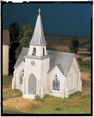 Plasticville U.S.A.(R) Classic Kits -- Cathedral, O, Bachmann Industries 45981