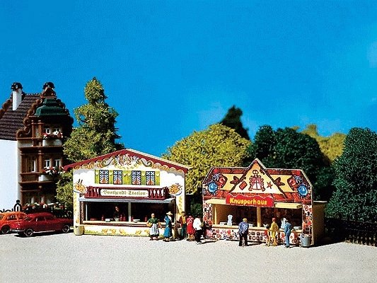 Concession Booths (Cookie & Fried Chicken Food Stands) -- Each: 2-1/8 x 3/4 x 1-1/2′ 5.3 x 1.8 x 3., N, Faller Gmbh 242321