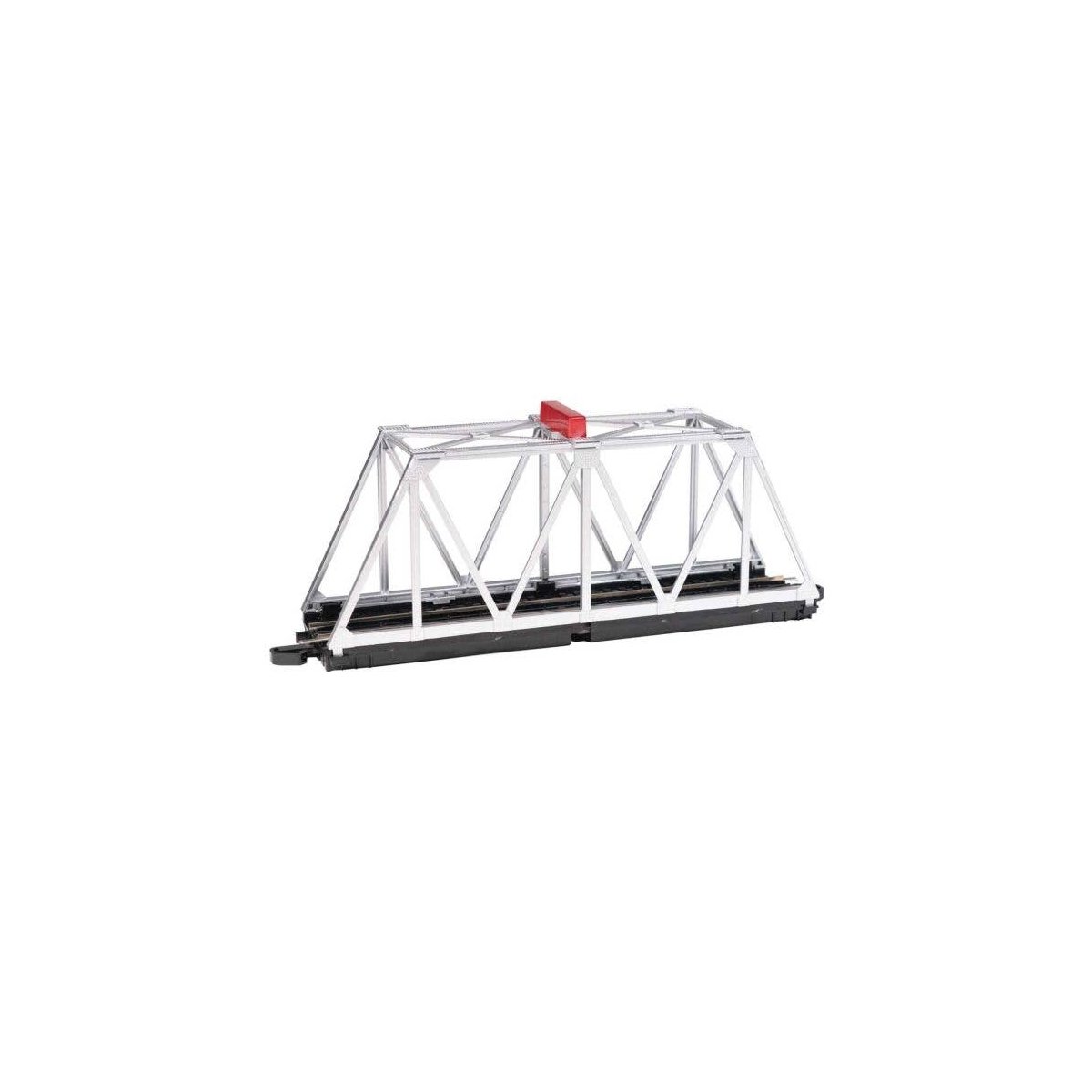 Truss Bridge with Blinking Light - E-Z Track(R) -- Assembled (silver), N, Bachmann Industries 44870