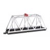 Truss Bridge with Blinking Light - E-Z Track(R) -- Assembled (silver), N, Bachmann Industries 44870