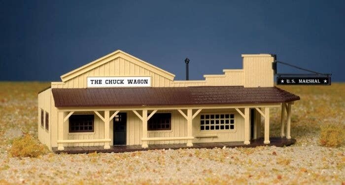 Marshall′s Office & Restaurant - Plasticville USA(R) -- Kit, HO, Bachmann Industries 45161