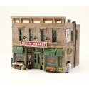 Fresh Market - Landmark Structures(R) -- Kit - 2-7/16 x 2′ 6.2 x 5.1cm, N, Woodland Scenics 5200
