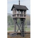 Elevated Crossing Shanty - Kit (Laser-Cut Wood & Card) -- Footprint: 9 x 9′ 2.7 x 2.7m Scale, O, B.T.S. 17505