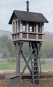 Elevated Crossing Shanty - Kit (Laser-Cut Wood & Card) -- Footprint: 9 x 9′ 2.7 x 2.7m Scale, O, B.T.S. 17505