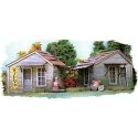 Twin Utility Sheds -- Laser-Cut Wood Kit - Each Measures: 2-1/2 x 2′ 6.4 x 5.1cm pkg(2), HO, Bar Mills LLC 702