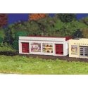 Hardware Store - Plasticville U.S.A. -- Kit (white, red), HO, Bachmann Industries 45147