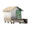 Wood Shack - Built-&-Ready(R) Landmark Structures(R) -- Assembled - 23/32 x 1 1/8 x 11/16′ 1.82 , N, Woodland Scenics 4948