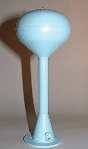 Spherical Water Tower w/Flashing Red Light -- White, N, Railtown Model Railroad Suppli 3902L