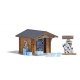 Milk Bar -- Laser-Cut Wood Kit - 1-3/4 x 1-5/8 x 1-5/16′ 4.4 x 4.2 x 3.3cm, HO, Busch Gmbh & Co Kg 1982