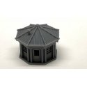 Octagon Building with Roof and Window Glass -- Kit - Unpainted Cast Resin, N, Phoenix Precision Models 30800