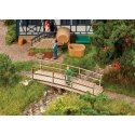Small Wood Footbridge -- Laser-Cut Kit - 2-15/16 x 3/4 x 3/4′ 7.4 x 2 x 1.9cm, HO, Faller Gmbh 180301