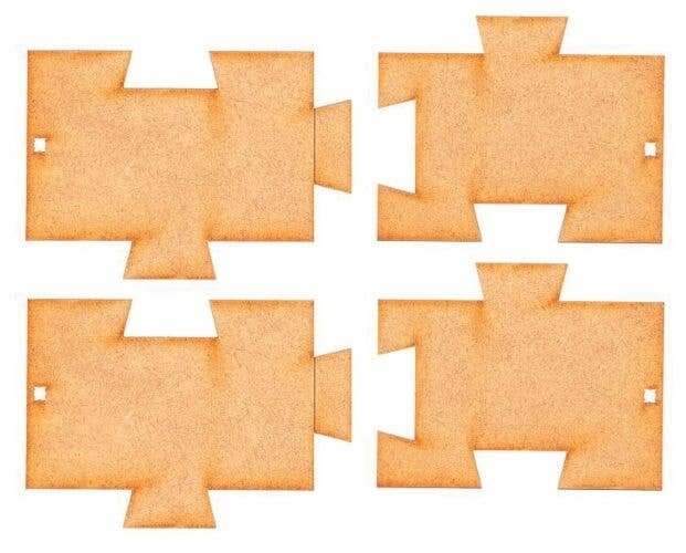 Base Plate Add-On Set - Goldbeck Modular Building Component -- 2 Each of 2 Styles, HO, Faller Gmbh 180890