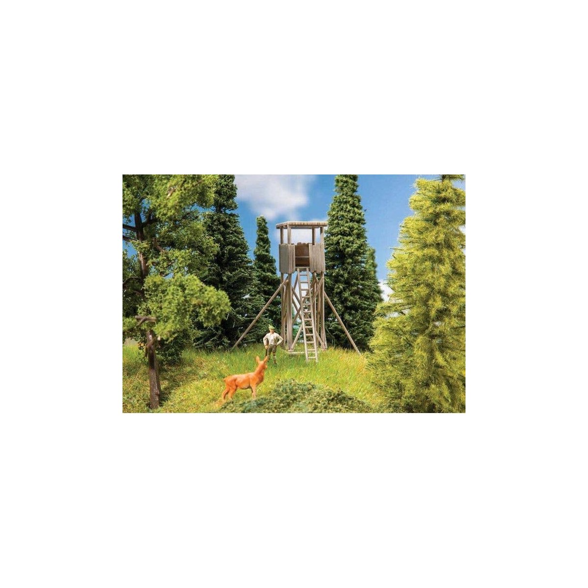 Hunting Stand/Perch -- Kit - 7.4 x 7 x 7cm 2-15/16 x 2-3/4 x 2-3/4′, HO, Faller Gmbh 180869