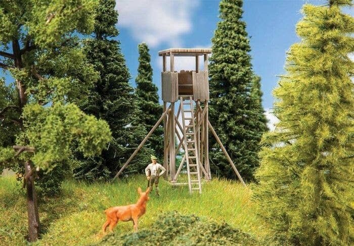 Hunting Stand/Perch -- Kit - 7.4 x 7 x 7cm 2-15/16 x 2-3/4 x 2-3/4′, HO, Faller Gmbh 180869