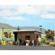 Wood Bus Shelter -- Kit - 2-5/16 x 1-3/4 x 1-3/8′ 5.9 x 4.4 x 3.5cm, HO, Busch Gmbh & Co Kg 1458