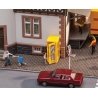 German Post Office Telephone Booth -- Assembled (yellow) 9/16 x 1/2 x 1-1/8′ 1.4 x 1.3 x 2.8cm, HO, Faller Gmbh 180955