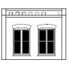 Modular Walls -- Double Rectangular Windows pkg(2), O, Design Preservation Models 90106