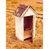 `One Holer` Outhouse Kit -- Peaked Roof, Positionable Doors for Ladies (Crescent Moon) & Gentlemen (Star, HO, B.T.S. 23005