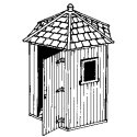 Telephone Shelters -- Wooden, HO, Alexander Scale 3114