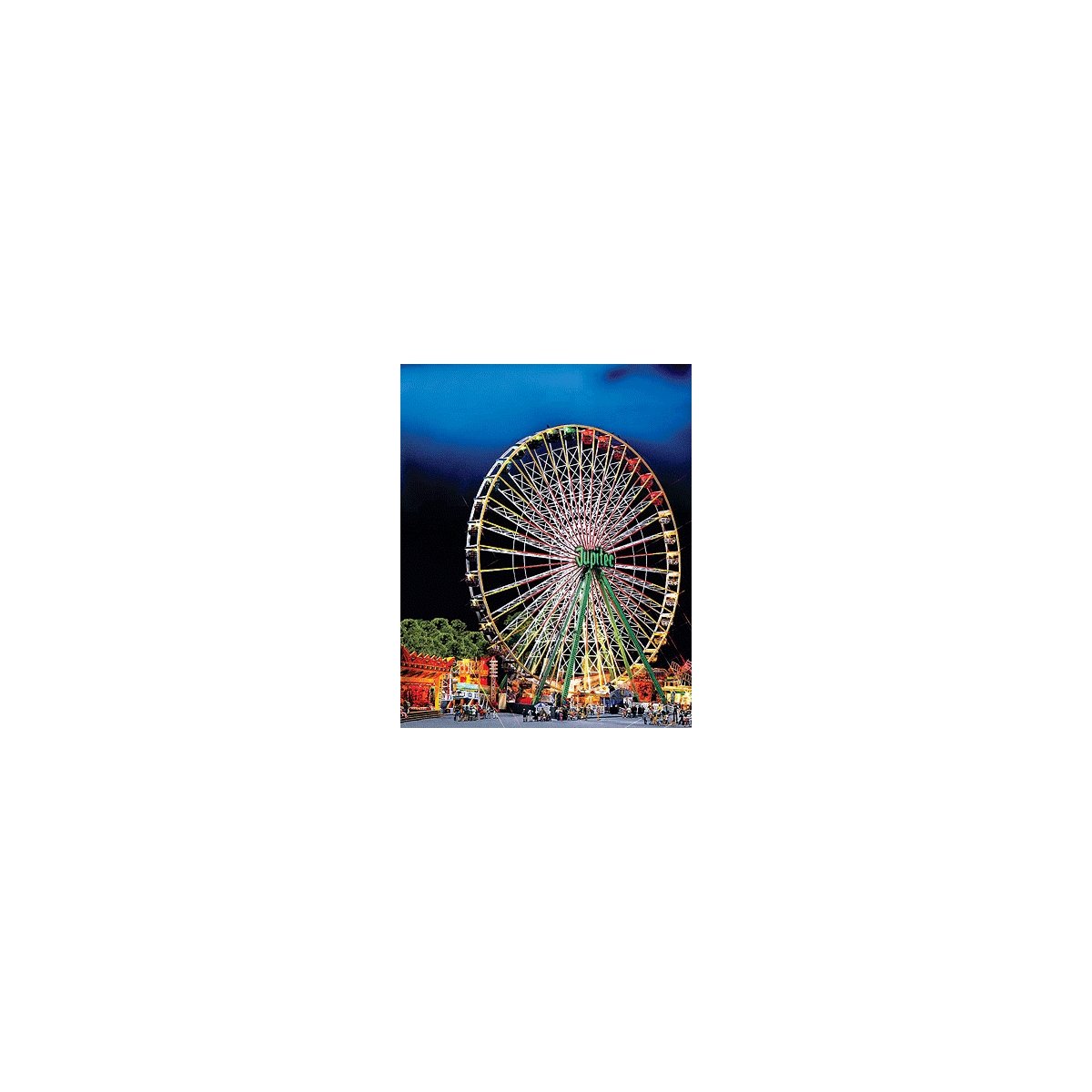 Jupiter Ferris Wheel with Motor -- Kit - 11-1/4 x 8-7/8 x 20-3/4′ 28 x 22 x 52cm, HO, Faller Gmbh 140470