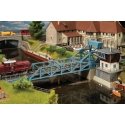 Motorized Folding Bascule Bridge -- Kit - 15-11/16 x 6-7/16 x 5-9/16′ 39.9 x 16.4 x 14.1cm, HO, Faller Gmbh 120506