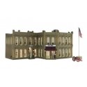 Municipal Building - Built-&-Ready Landmark Structures(R) w/Interior Light -- Assembled - 8-3/8 , HO, Woodland Scenics 5030