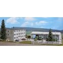 Concrete Barracks/Apartments -- Kit - 8-3/8 x 4-7/8 x 4-1/4′ 21.2 x 12.3 x 10.7cm, HO, Busch Gmbh & Co Kg 9607