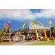 McDonald`s Restaurant w/McCafe -- Kit - 10-5/8 x 7-1/8 x 3-7/8` 27 x 18 x 9.8cm, HO, Vollmer Gmbh 43635