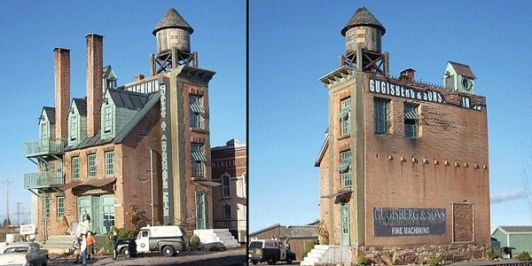 Gugisberg & Sons Machining -- Cast Plaster Kit - 5 x 8′ 12.7 x 20.3cm, HO, Downtown Deco 1045