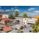Industrial Estate Set -- Kit - Includes Car Dealership, Car Wash, Garage, Scrapyard w/Fence, HO, Faller Gmbh 190086