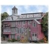 Shipyard Brewing Backgroung Building -- Kit - 9 x 3-1/2 x 9′ 22.9 x 8.9 x 22.9cm, HO, Bar Mills LLC 852
