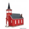 Cottage Grove Church with LED Lights -- Kit - 17.8 x 9.4 x 20.6cm, HO, Kibri 38845