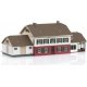 Himmelreich Train Station -- Laser-Cut Card Kit - 5-3/4 x 15-1/8 x 5-1/4′ 38.4 x 14.7 x 13.4cm, HO, Marklin, Inc 72793
