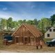House Under Construction -- Kit - 3-13/32 x 4-13/32 x 2-25/32′ 8.6 x 11.1 x 7cm, HO, Walthers Cornerstone 4157