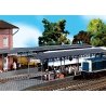 Covered Platforms - Weathered Model -- 14-3/8 x 3-1/4 x 2-3/8′ 36 x 5.6 x 6cm, HO, Faller Gmbh 120204