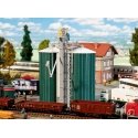 Double Silo w/Elevator -- Kit - 5-7/8 x 5-1/8 x 7-7/8′ 15 x 13 x 20cm, HO, Faller Gmbh 120260
