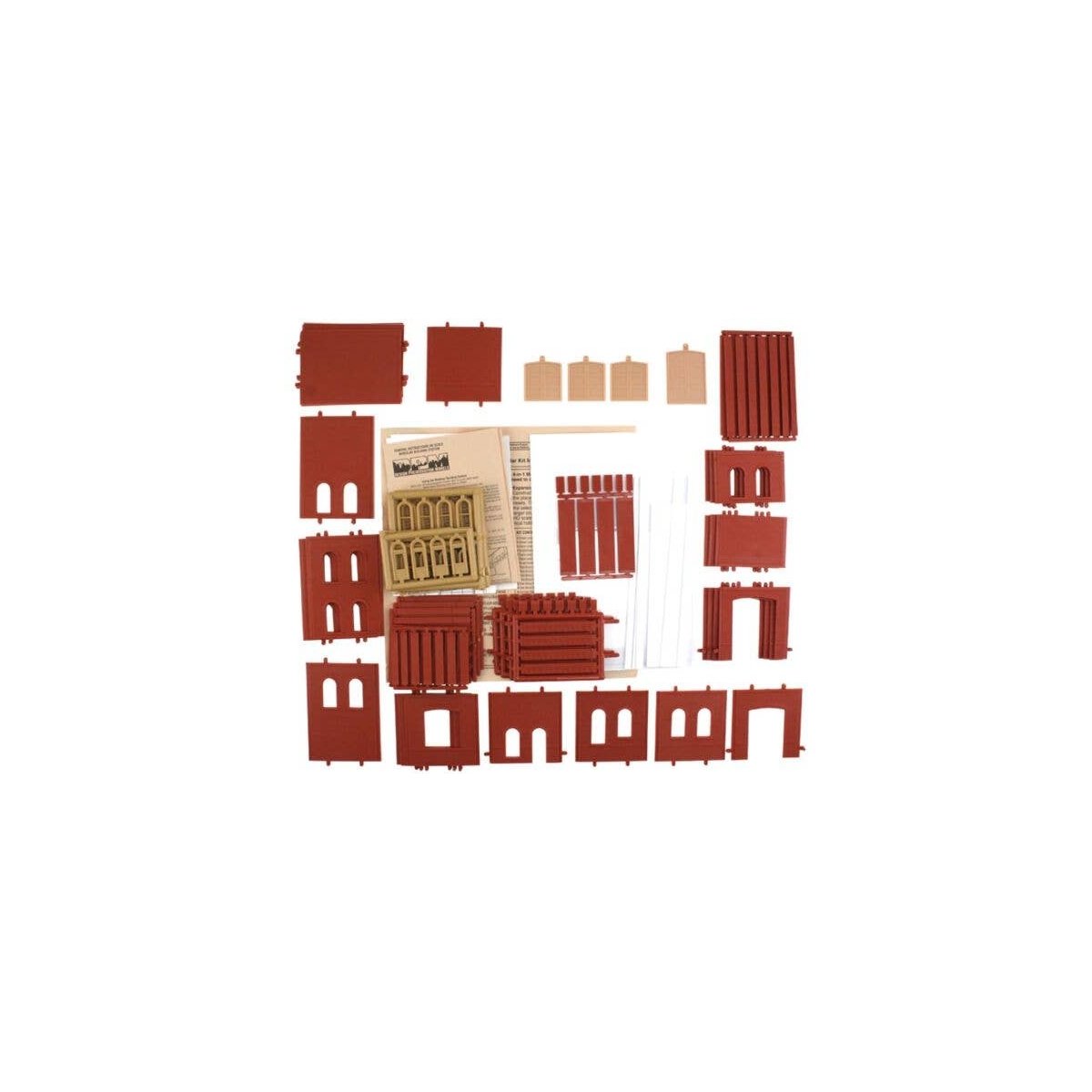 Modular Building System(TM) -- 4-in-1 1 Industrial Building Kit - 7-1/2 x 8-1/2′ 19 , HO, Design Preservation Models 35200