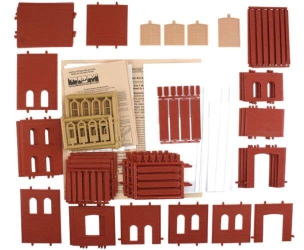 Modular Building System(TM) -- 4-in-1 1 Industrial Building Kit - 7-1/2 x 8-1/2′ 19 , HO, Design Preservation Models 35200