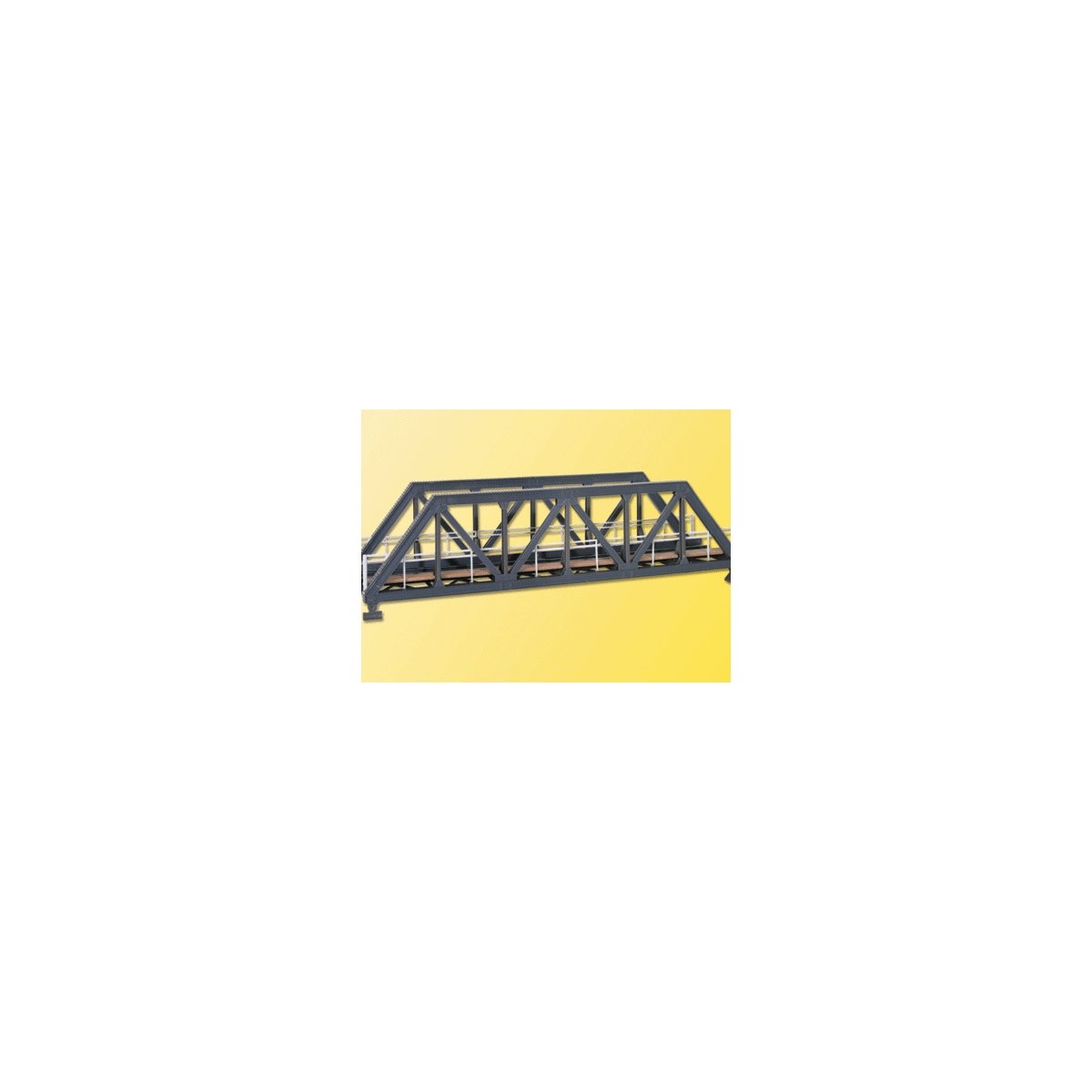 Steel Truss Bridge w/o Bridgeheads -- Single Track 27.5 x 8 x 7.5cm, HO, Kibri 39701