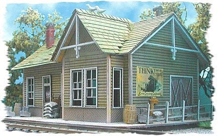 Whistle Stop Junction -- Kit - 2-1/4 x 3-1/2′ 5.6 x 8.7cm, N, Bar Mills LLC 912