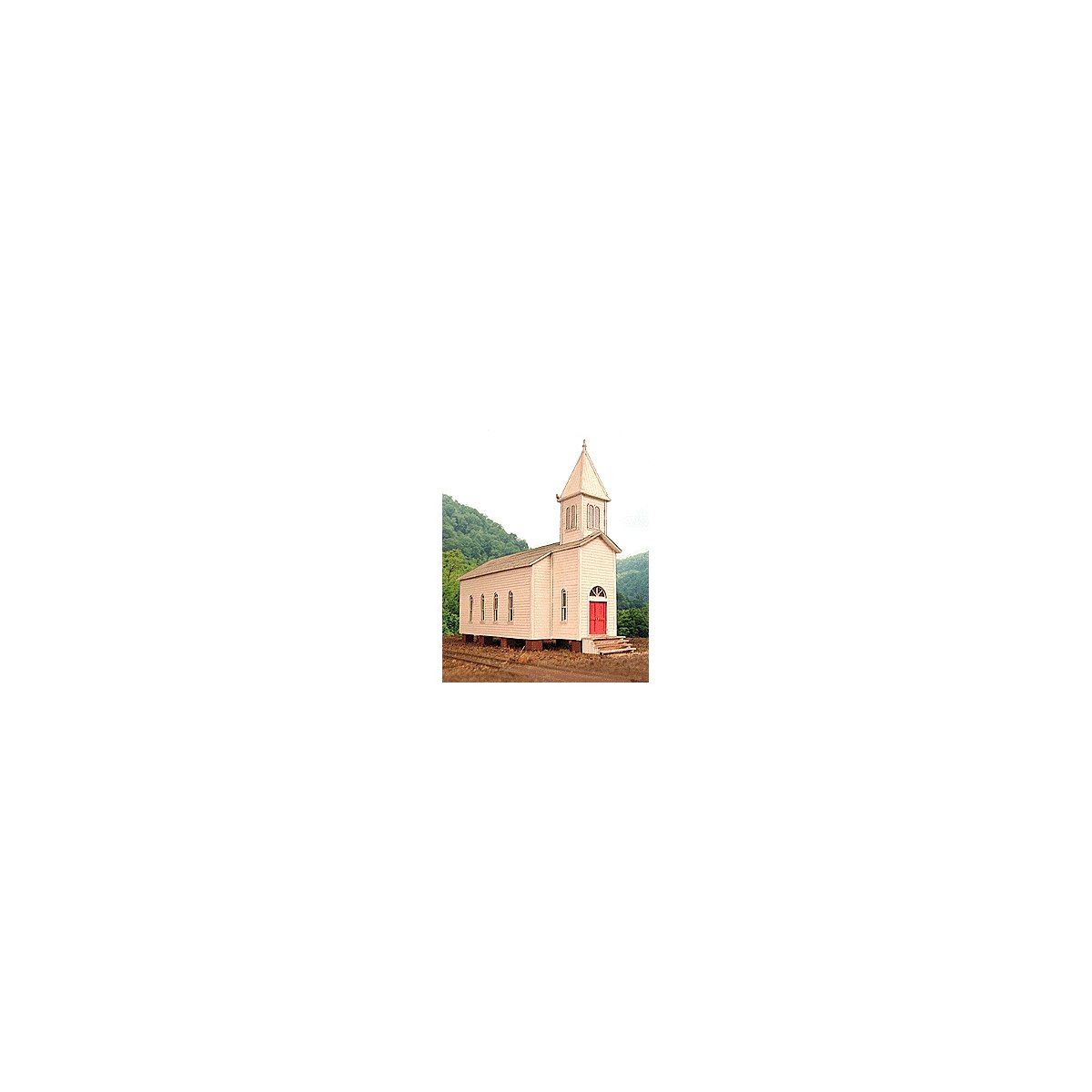 Rural Church -- Kit - 3-5/16 x 7-11/16′, HO, B.T.S. 27232