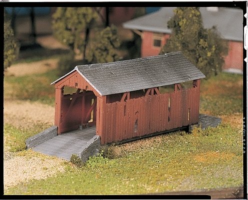 Plasticville U.S.A.(R) Classic Kits -- Covered Bridge, O, Bachmann Industries 45992