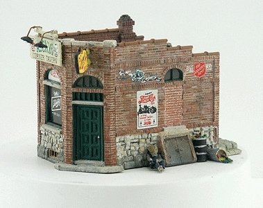 Scenic Details(R) - Unpainted Metal Kit -- Rocky`s Tavern - 3-1/8 x 2-1/4` 7.9 x 5.7cm, HO, Woodland Scenics 238