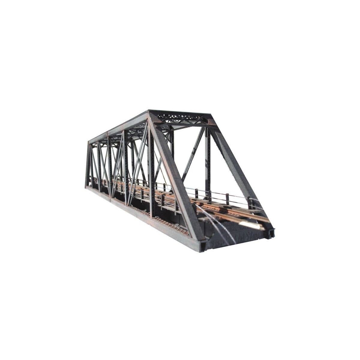 Modernized Through-Truss Bridge w/Walkways -- Kit - Modern Portals, Single Track 11-15/32′ 29.1cm , N, Central Valley 1820