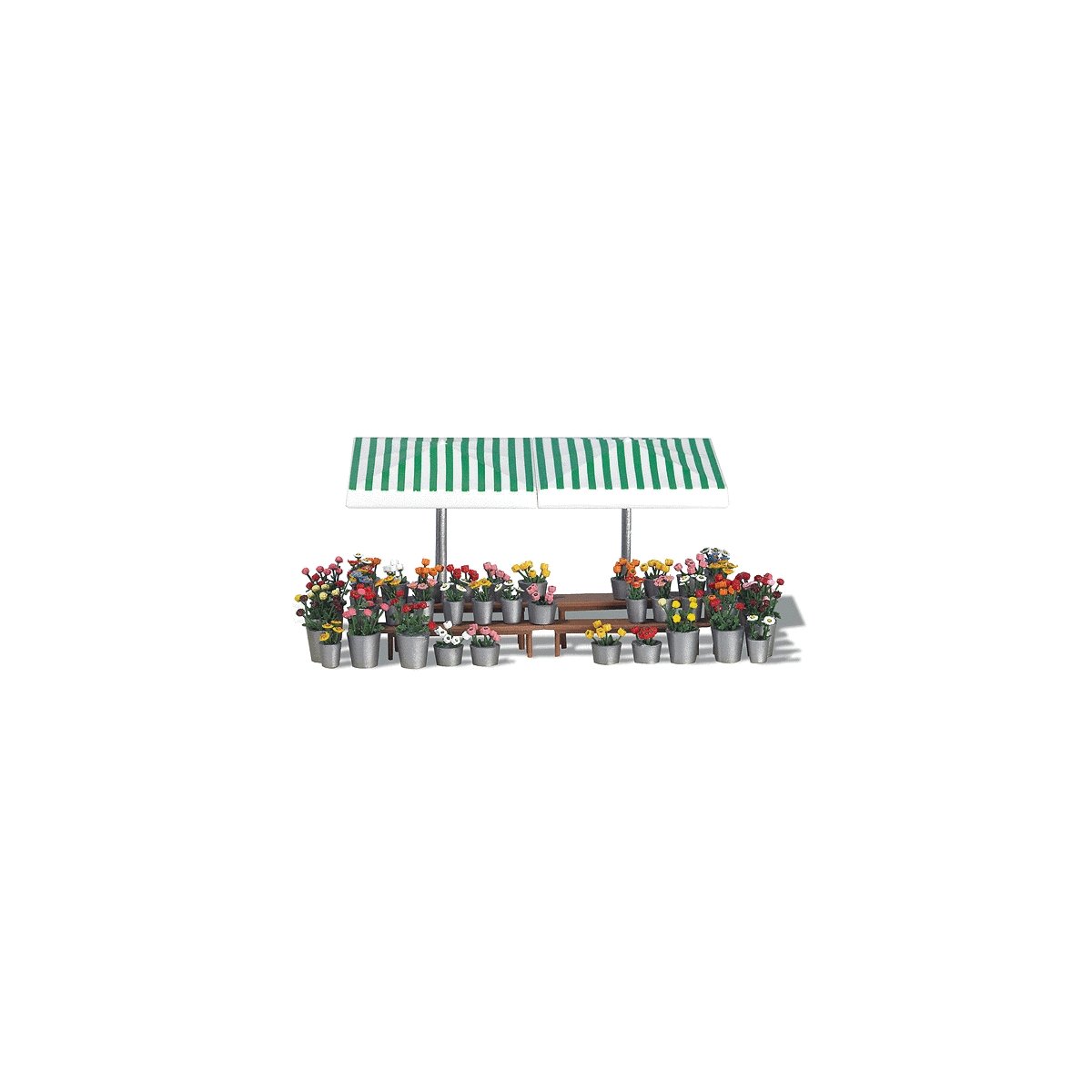 Flower Marketstand - Kit, HO, Busch Gmbh & Co Kg 1072