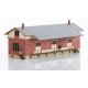 Sulzdorf Half-Timbered Freight Shed -- Laser-Cut Card Kit - 11-1/2 x 4-15/16′ 29.2 x 12.5cm, HO, Trix 66383
