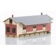 Sulzdorf Half-Timbered Freight Shed -- Laser-Cut Card Kit - 11-1/2 x 4-15/16′ 29.2 x 12.5cm, HO, Trix 66383